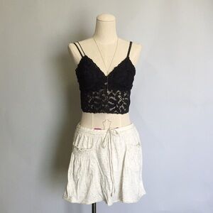 Women’s White Drawstring Casual Skirt
